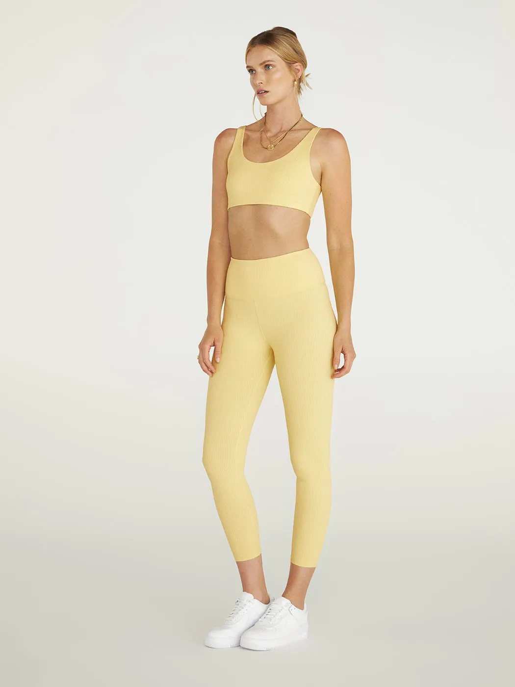 Ribbed 7/8 Legging - Butter Yellow