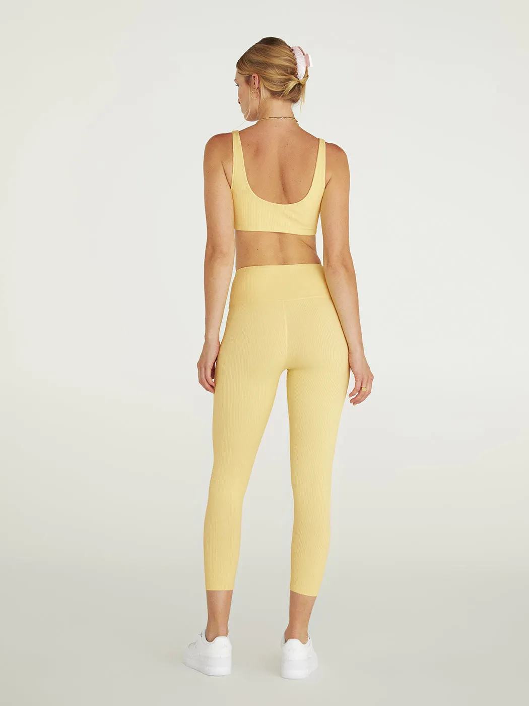 Ribbed 7/8 Legging - Butter Yellow