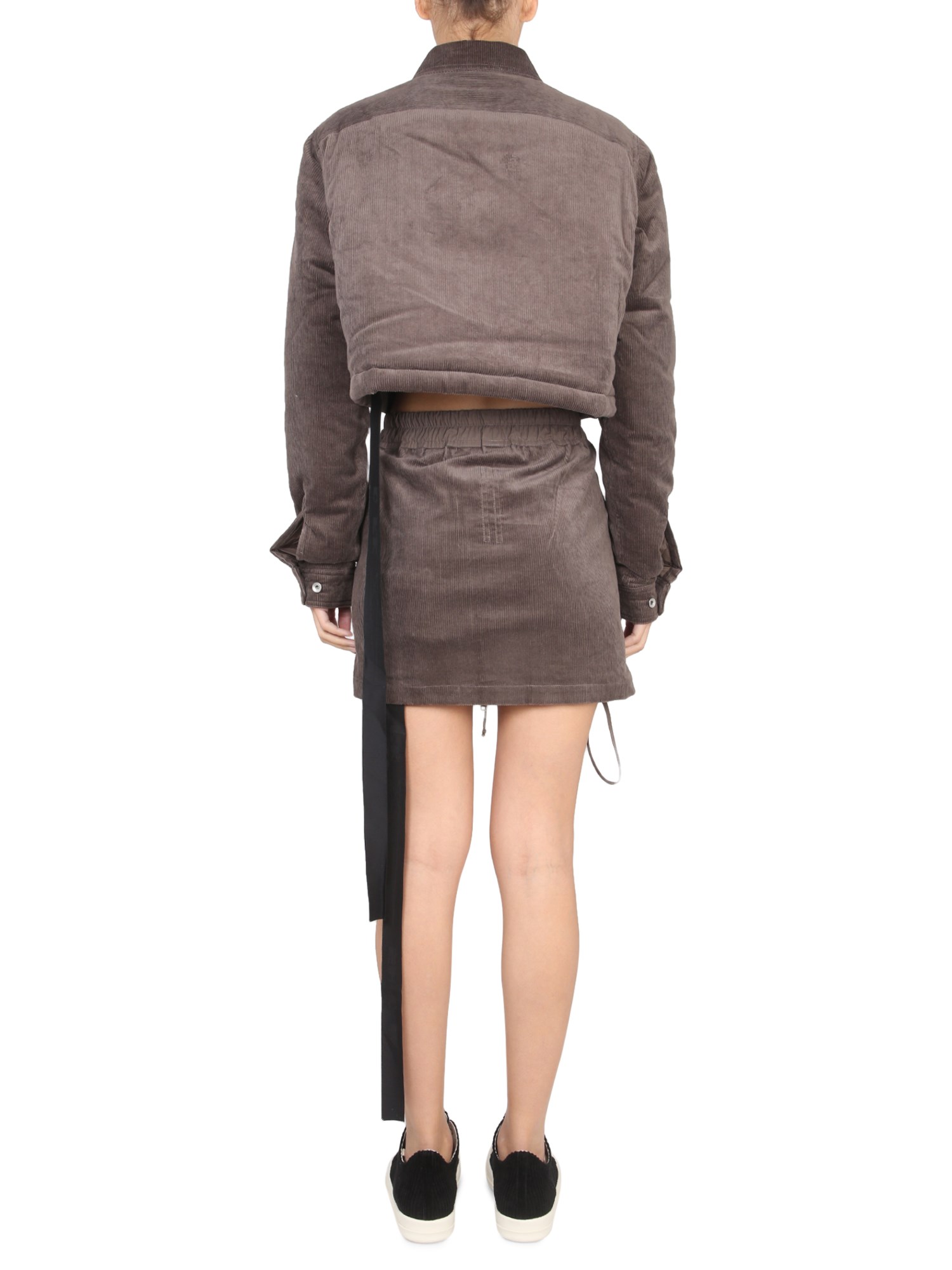 RICK OWENS DRKSHDW    CORDUROY CROPPED JACKET