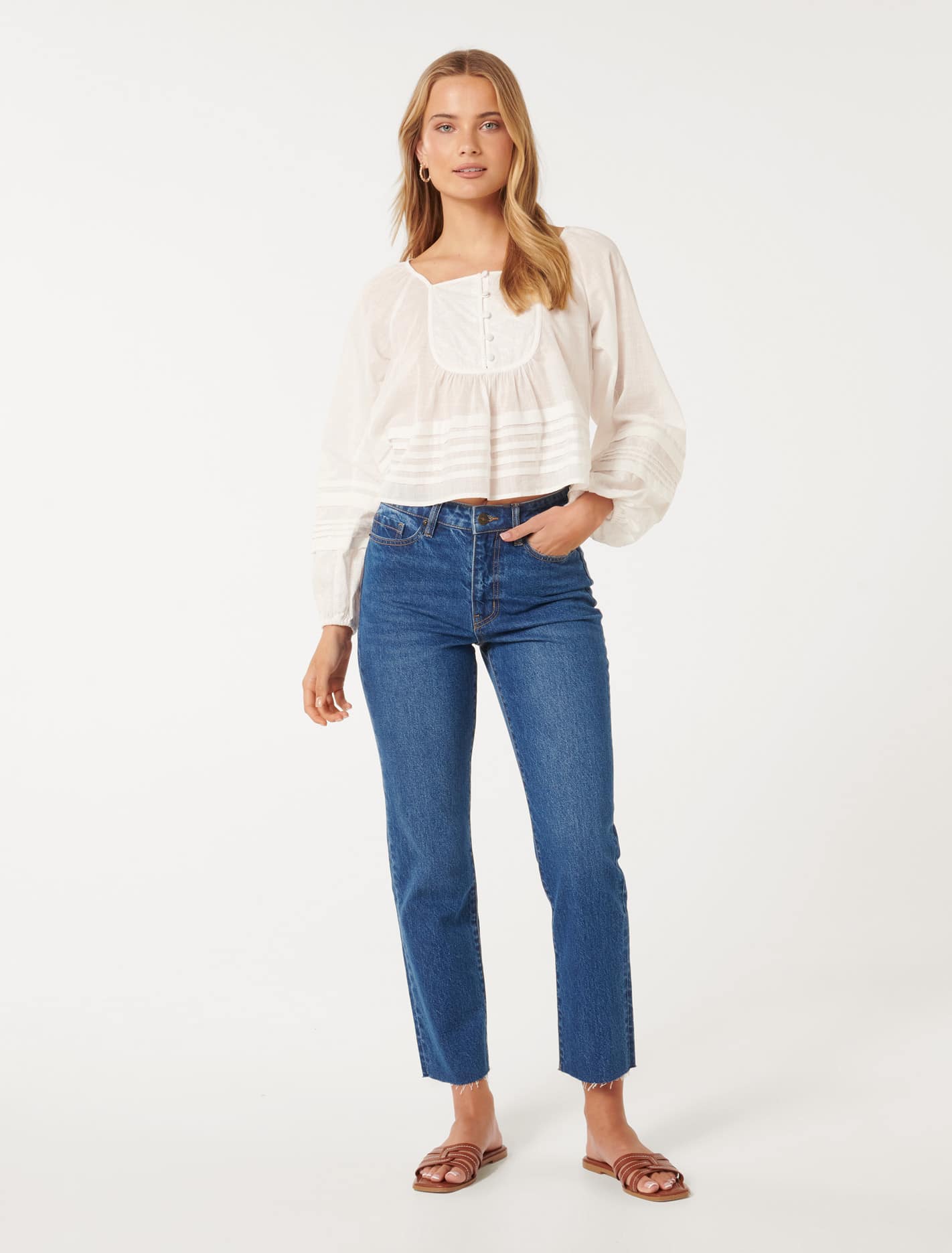 Rosaline Swing Pintuck Blouse