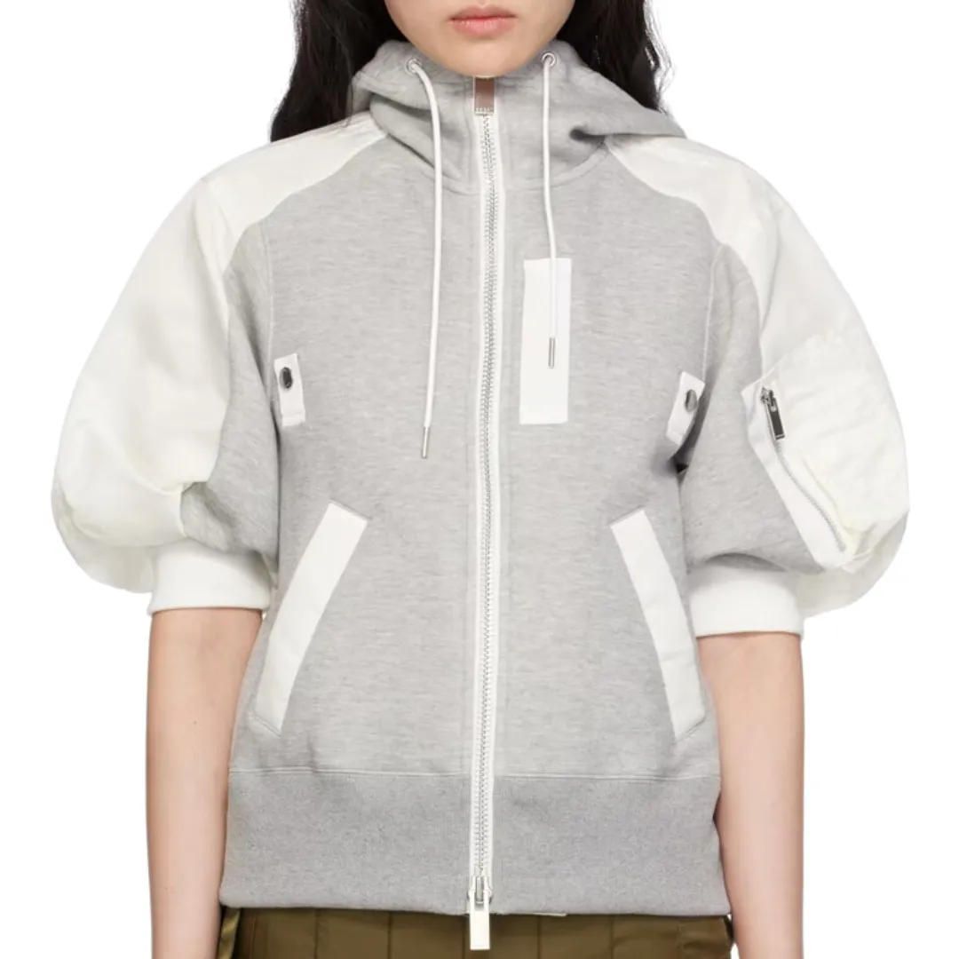 sacai  |Nylon Plain Logo Hoodies & Sweatshirts