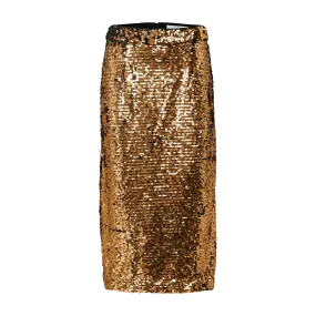 Selected Femme Sequin Slit Skirt