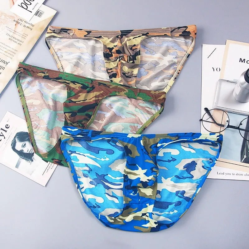 Sexy Camouflage Printed Bikini Comfortable Underwear for Men