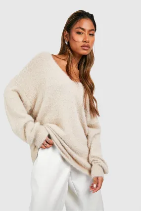 Slouchy Fluffy Knit Sweater