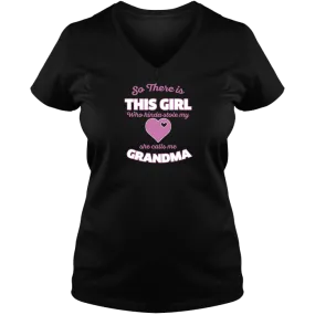 So There Is This Girl Who Stole My Heart Ladies V Neck Tee