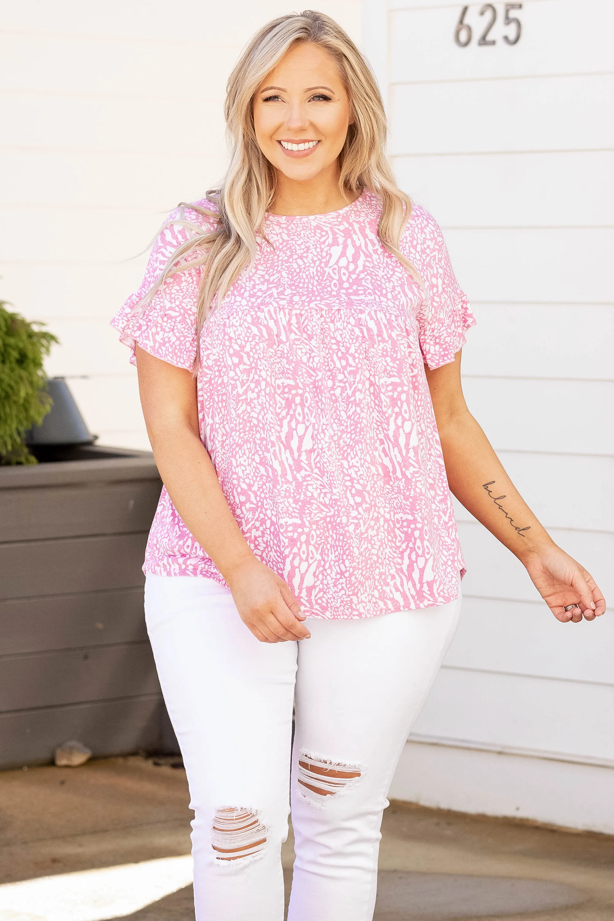 Soul Of Sunshine Top, Fuchsia Animal