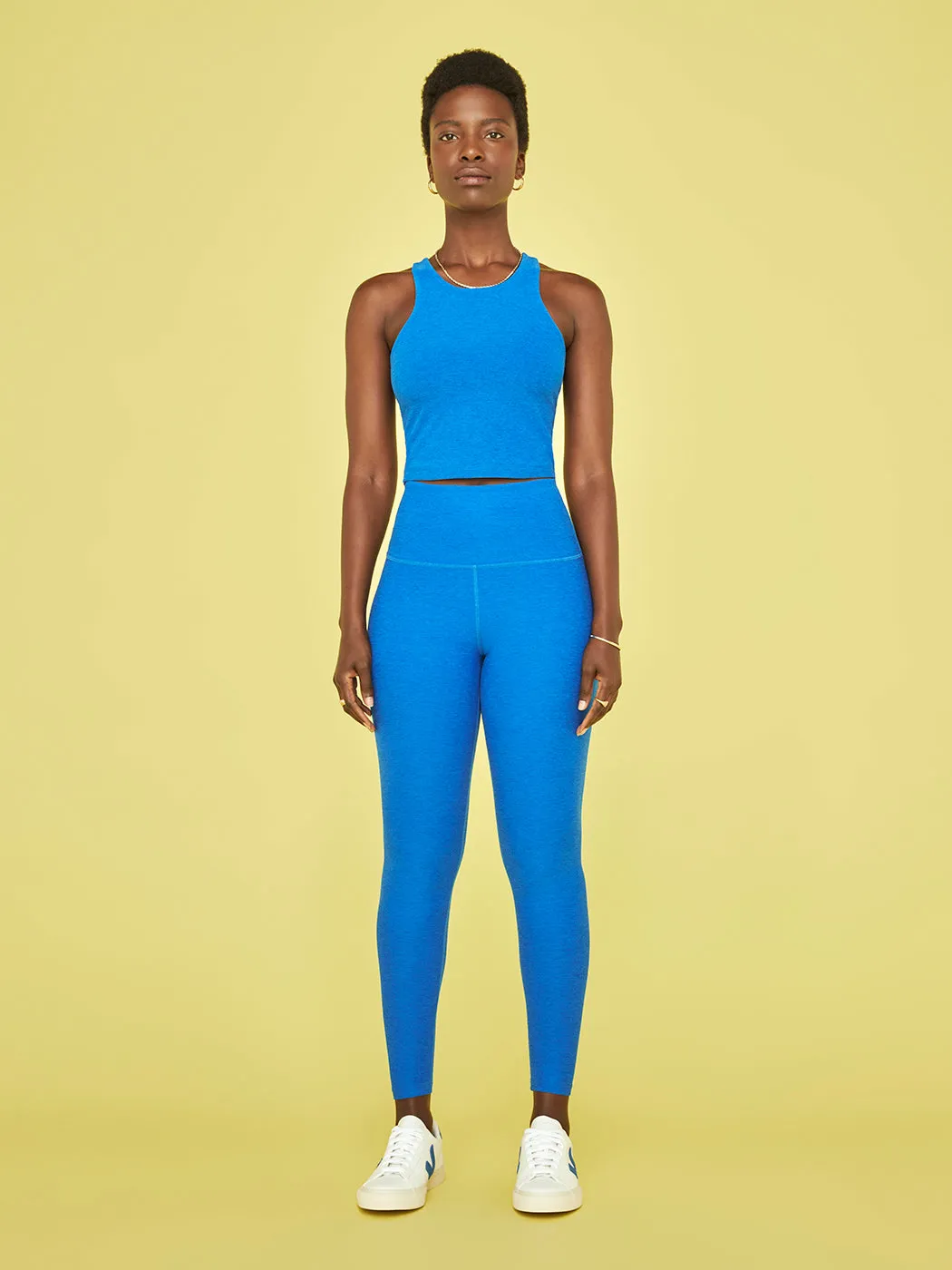 Spacedye Caught in the Midi High Waisted Legging - Wayfinder Blue-Wave