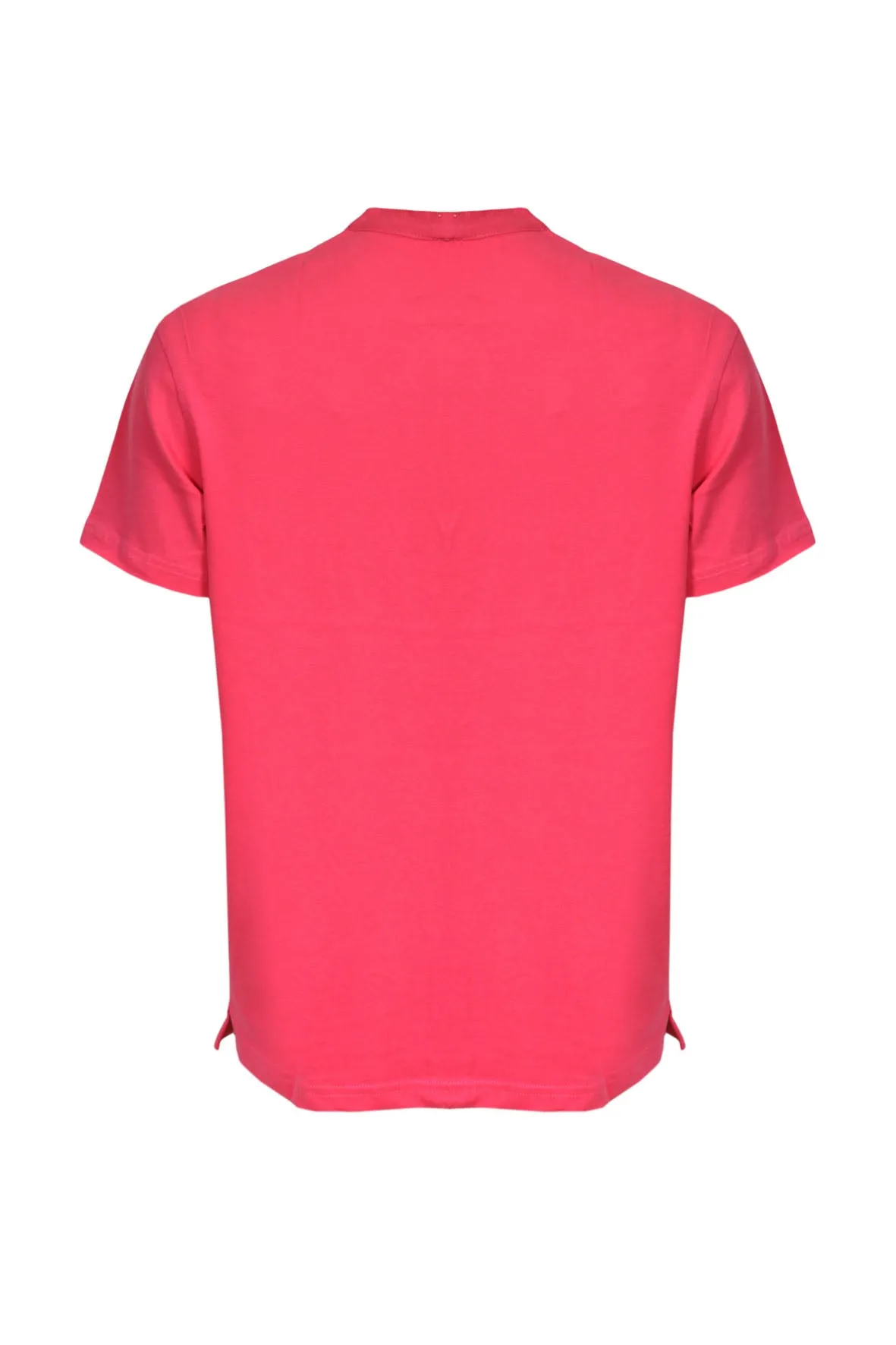 T-Shirt Serafino Mezza Manica in Cotone