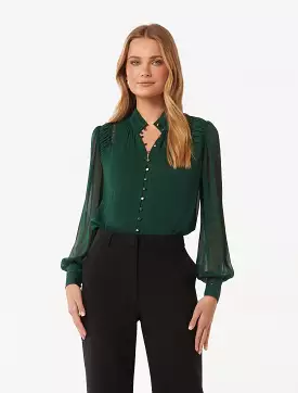 Taffy Trim Insert Blouse