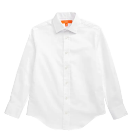 Tallia Boys White Solid Dress Shirt_ KZ0024