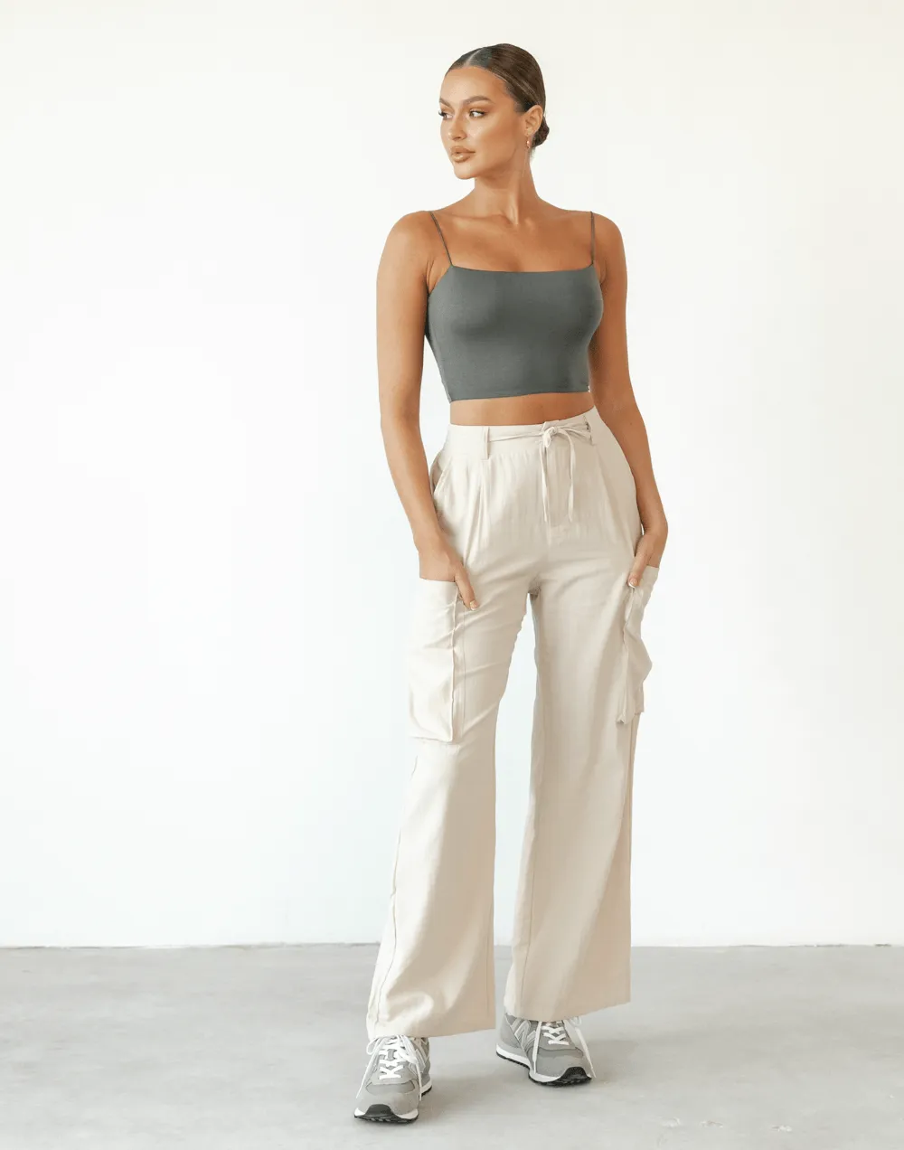 Tammy Crop Top (Khaki)