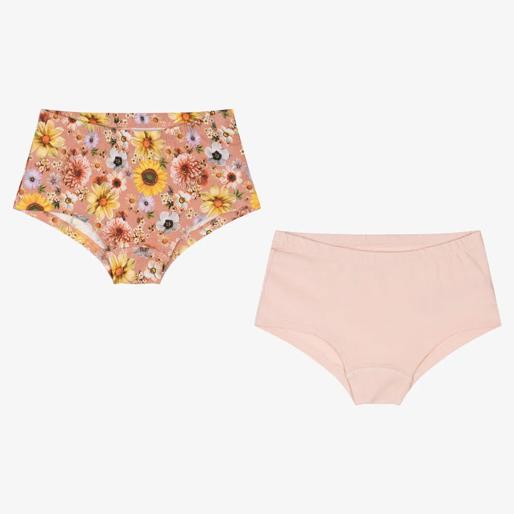 Teen Girls Pink Cotton Knickers (2 Pack)