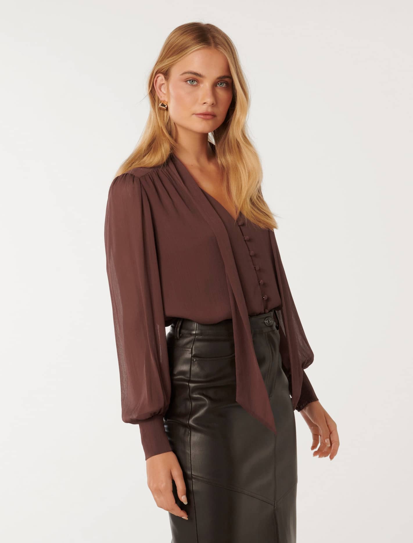 Teresa Neck Tie Blouse