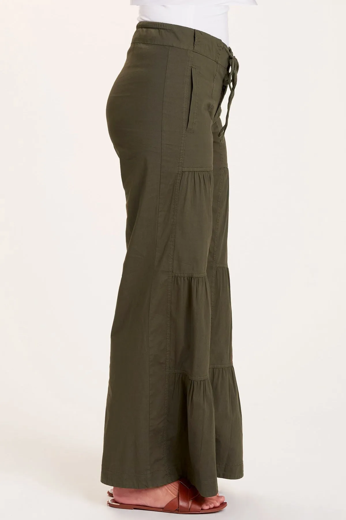 Terraced Wide Leg Pant