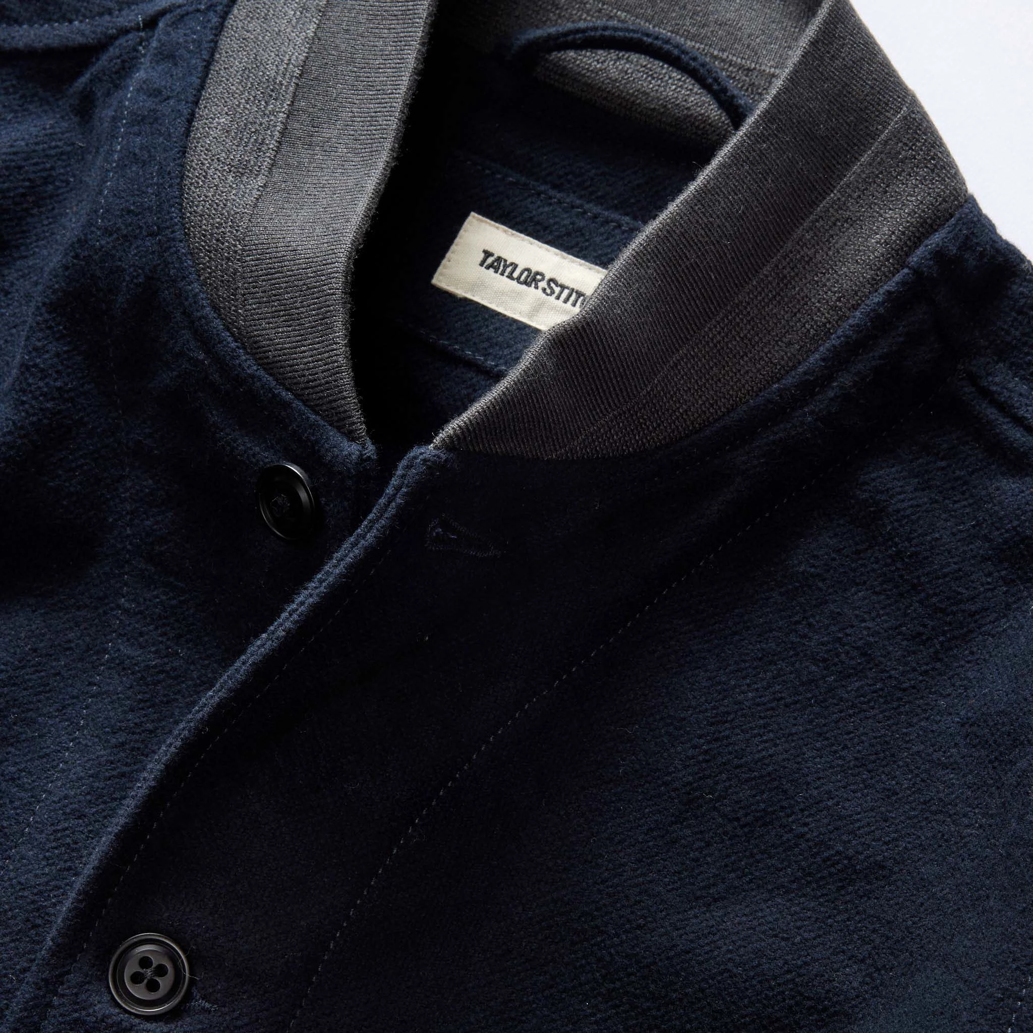 The Bomber Jacket in Dark Navy Moleskin