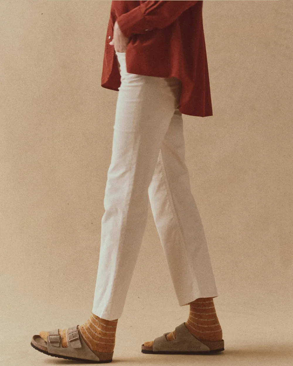 The Kick Boot Pant in Cream