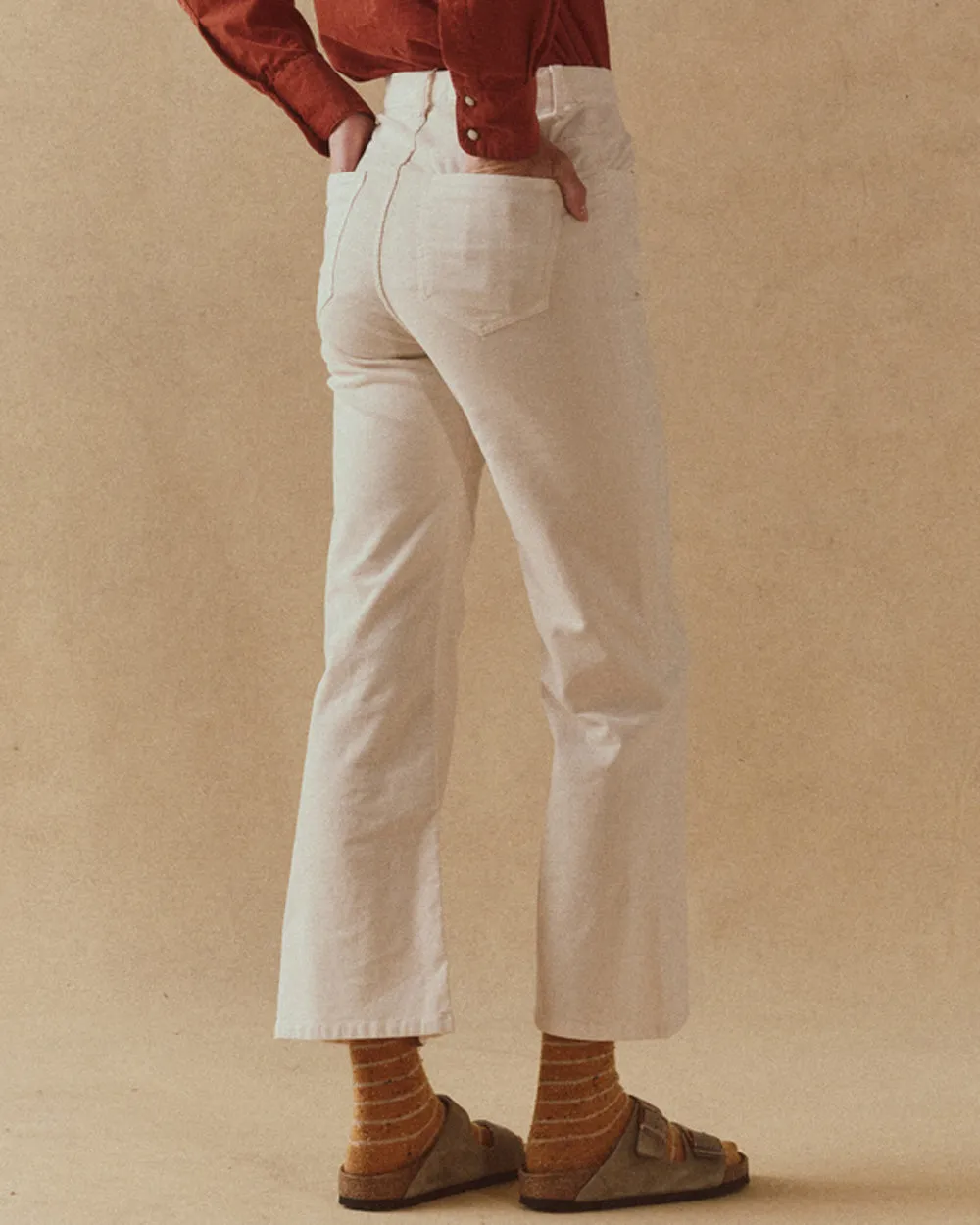 The Kick Boot Pant in Cream