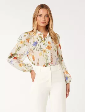 Tilly Trim Long Sleeve Blouse