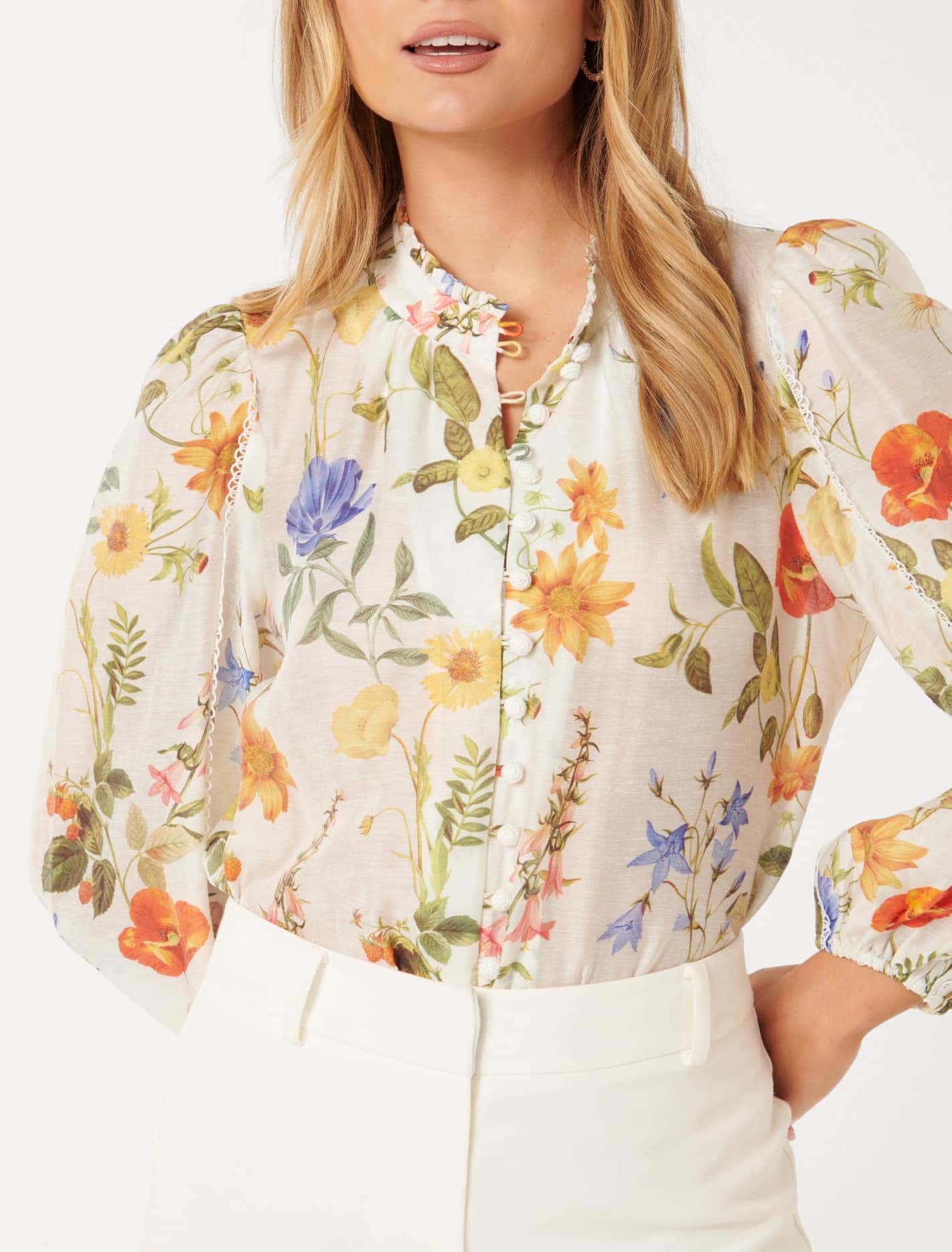 Tilly Trim Long Sleeve Blouse