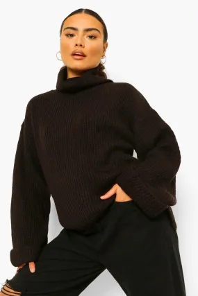 Turtleneck Turn Up Cuff Sweater