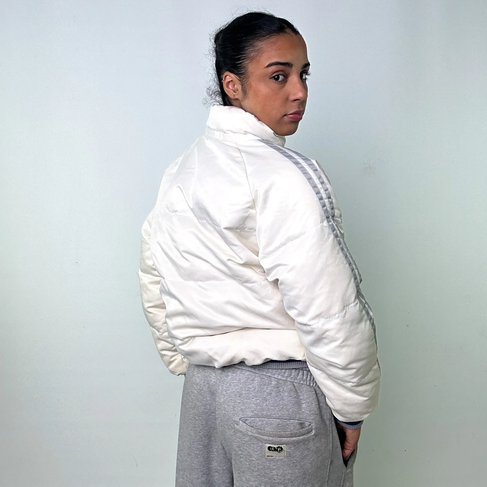 White 90s FUBU Puffer Jacket Coat (M)