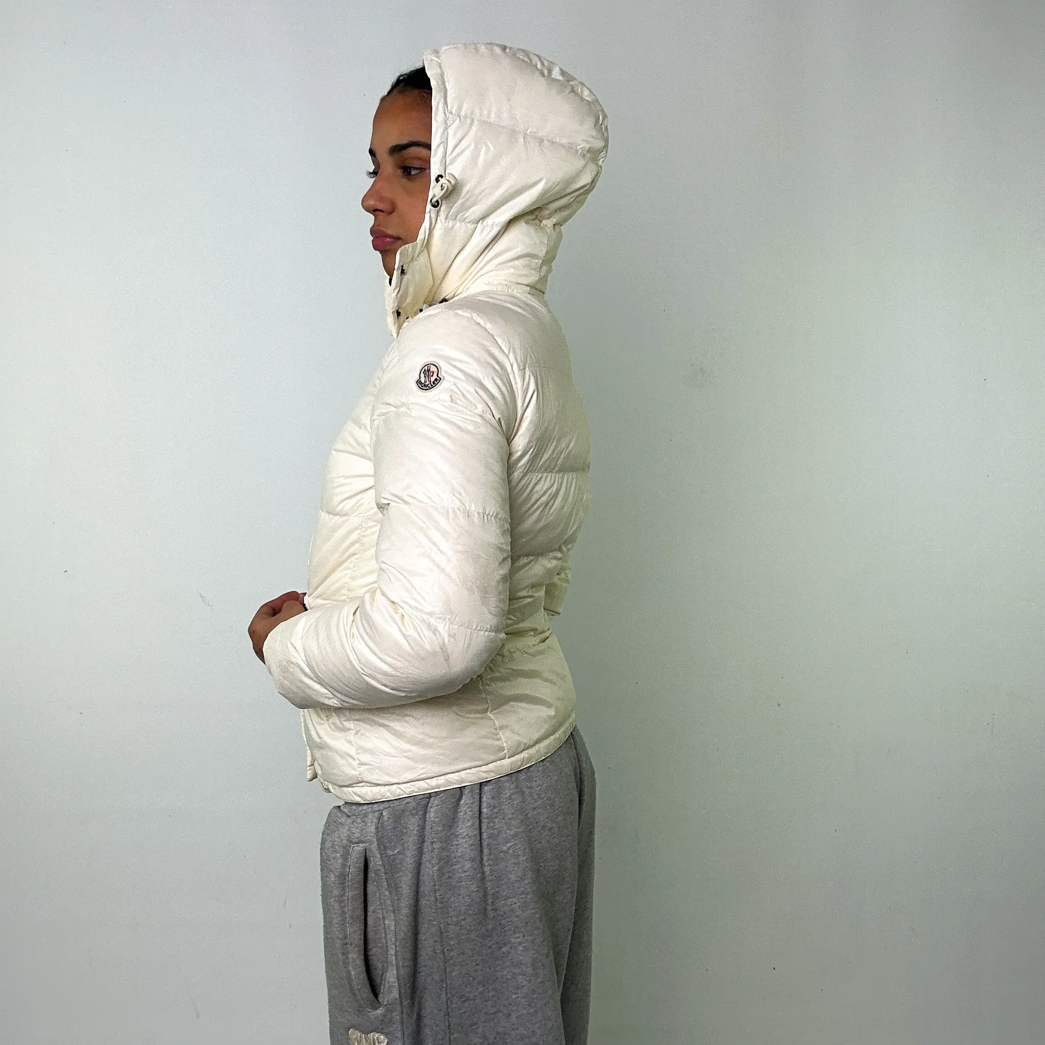 White 90s Moncler Puffer Jacket Coat (M)