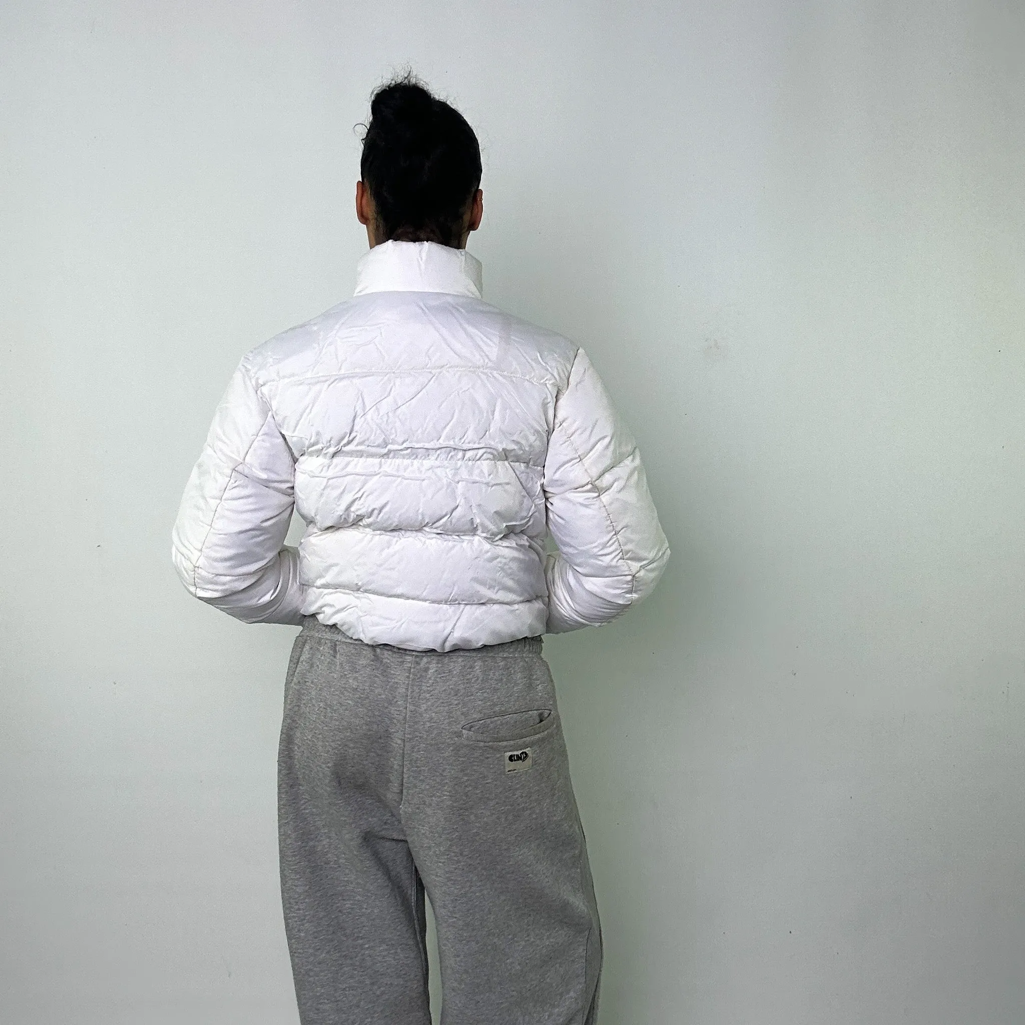 White 90s Polo Jeans Ralph Lauren Puffer Jacket Coat (M)