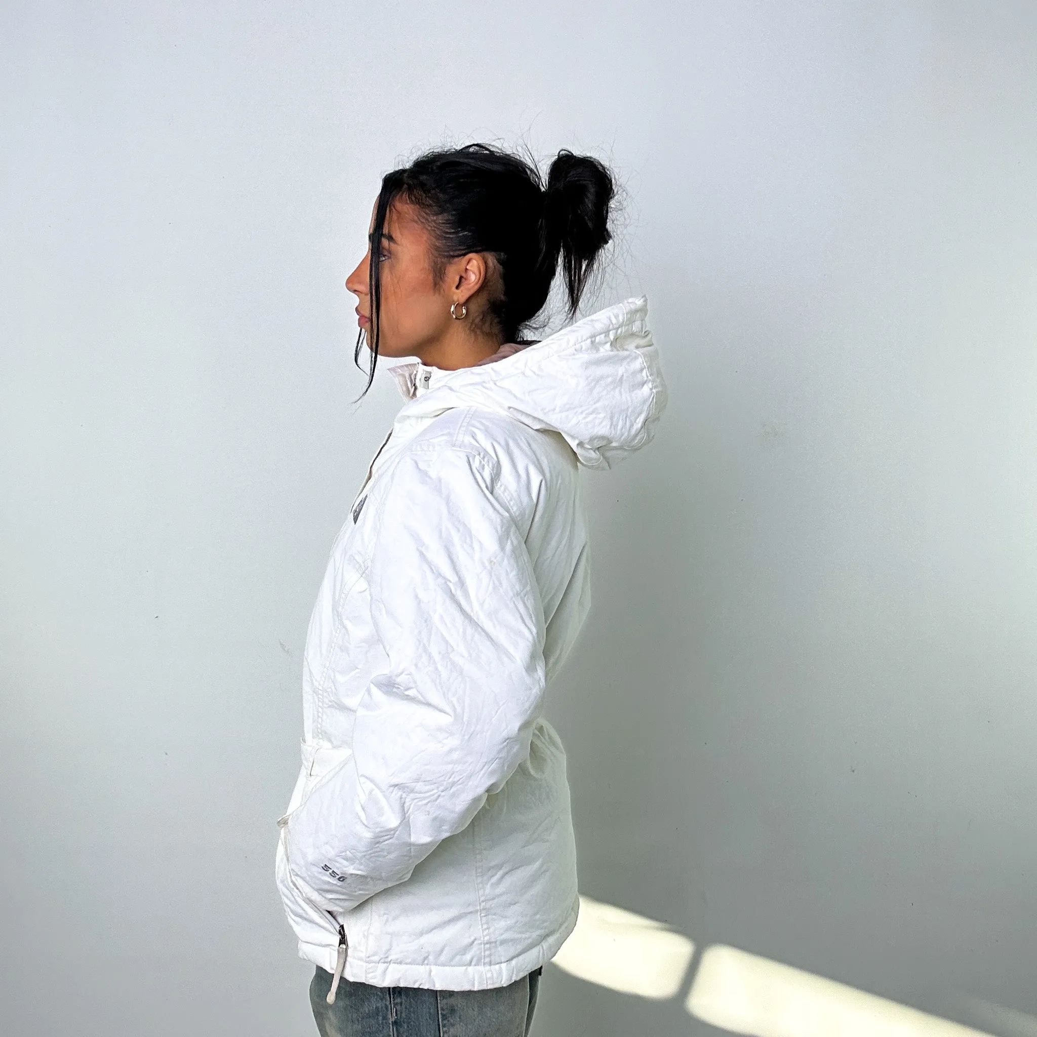 White 90s The North Face 550 Series Puffer Jacket Coat (L)