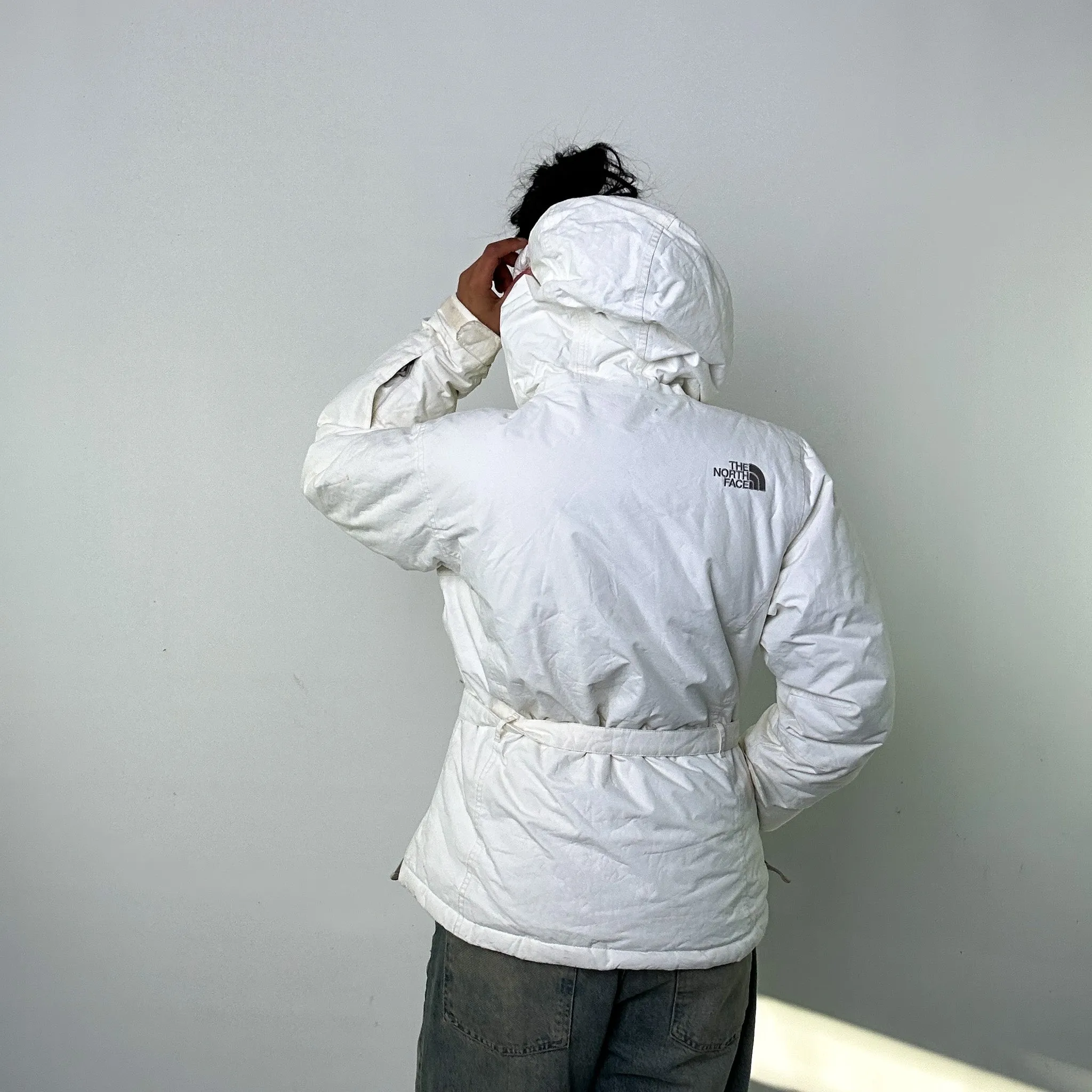 White 90s The North Face 550 Series Puffer Jacket Coat (L)