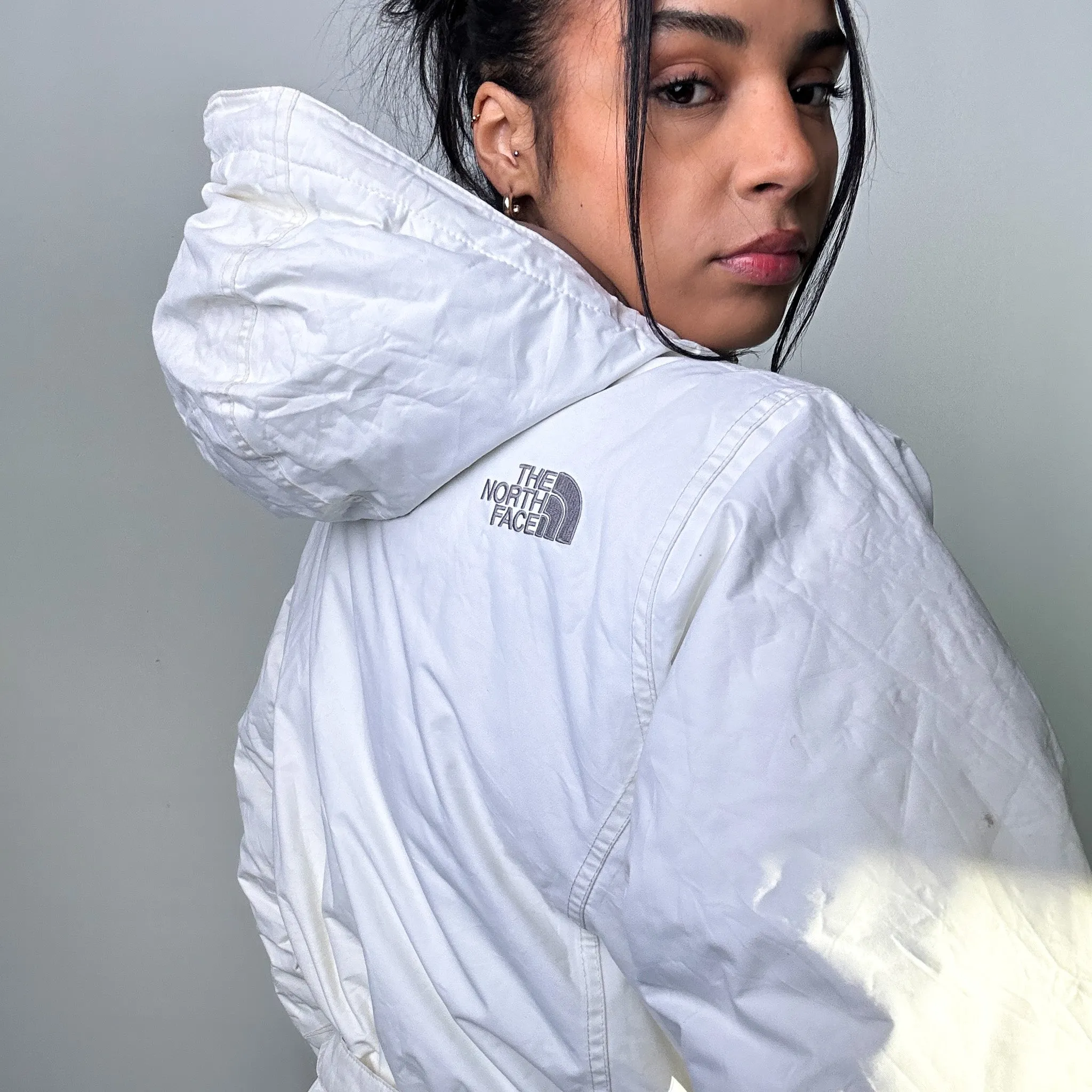 White 90s The North Face 550 Series Puffer Jacket Coat (L)