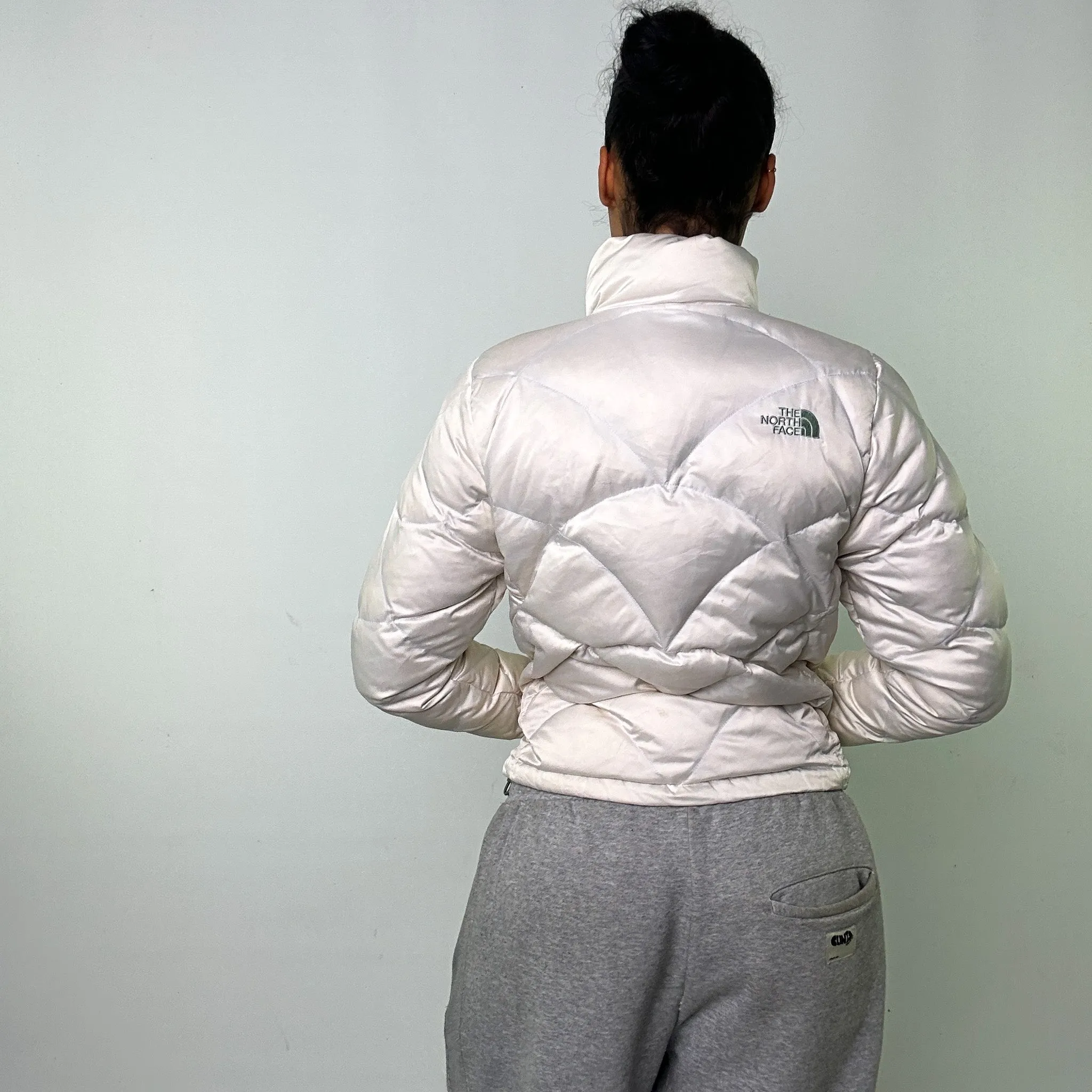 White 90s The North Face 550 Series Puffer Jacket Coat (S)