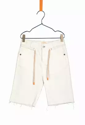 White Denim Short Pants