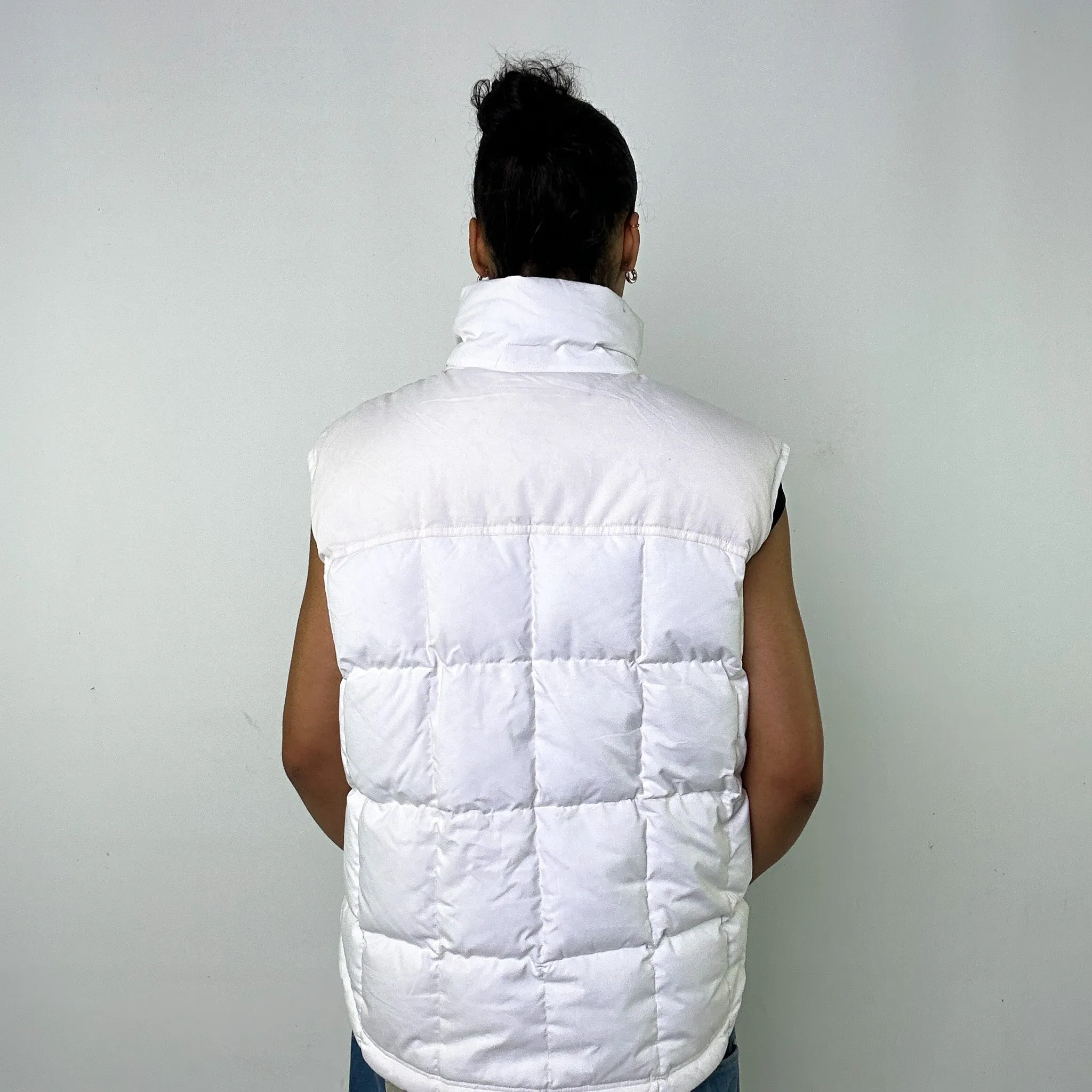 White y2ks NIKE Puffer Jacket Coat Gilet (M)