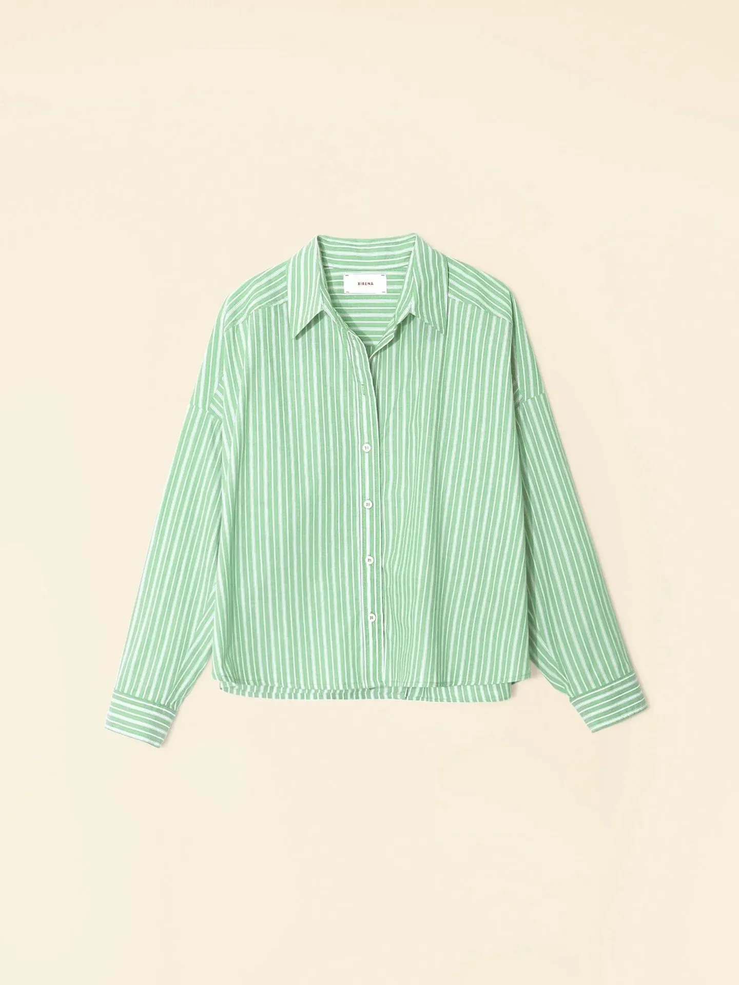 XIRENA Matcha Stripe Riley Shirt