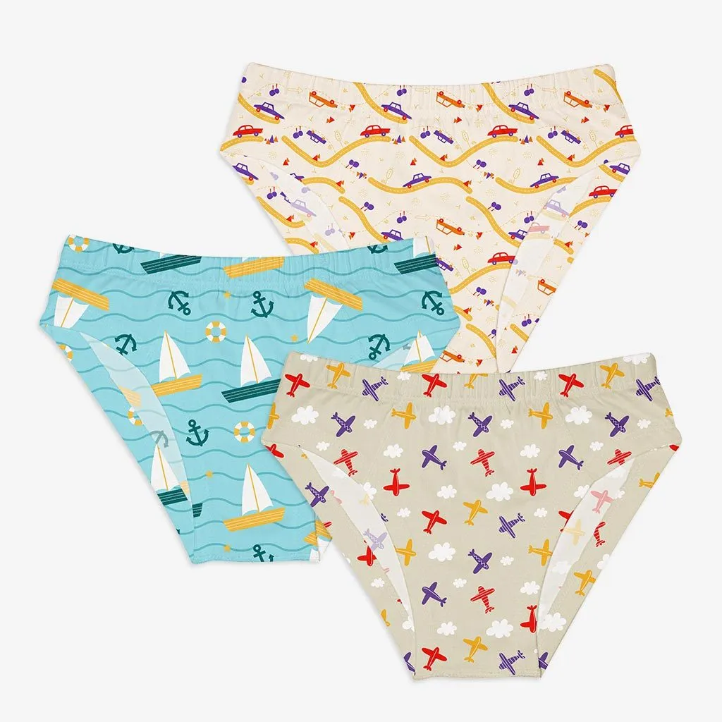 Young Girl Briefs -9 Pack (Finding Dino - Kid's Day Out - Sea-saw)